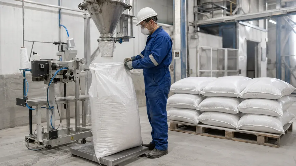 Trabajo de llenado de bolsas